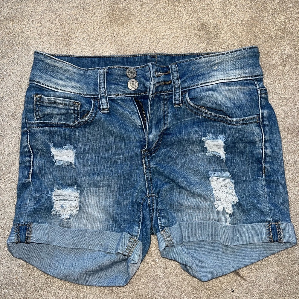 Ripped Jean Shorts